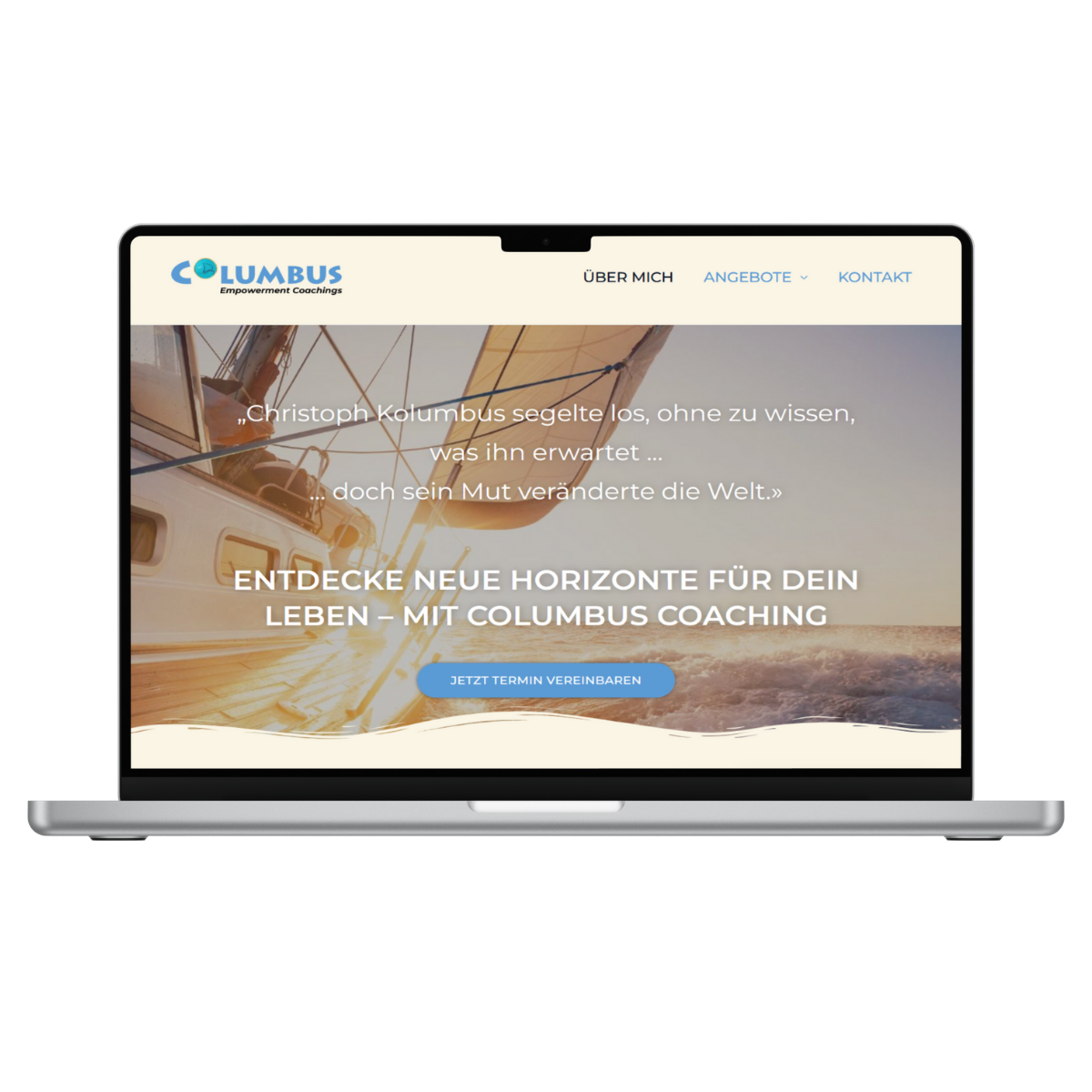 Mockup der Website Columbus-Coaching.de