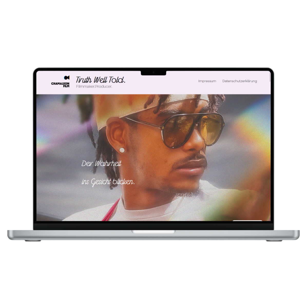 Mockup der Website Chamaeleonfilm.de