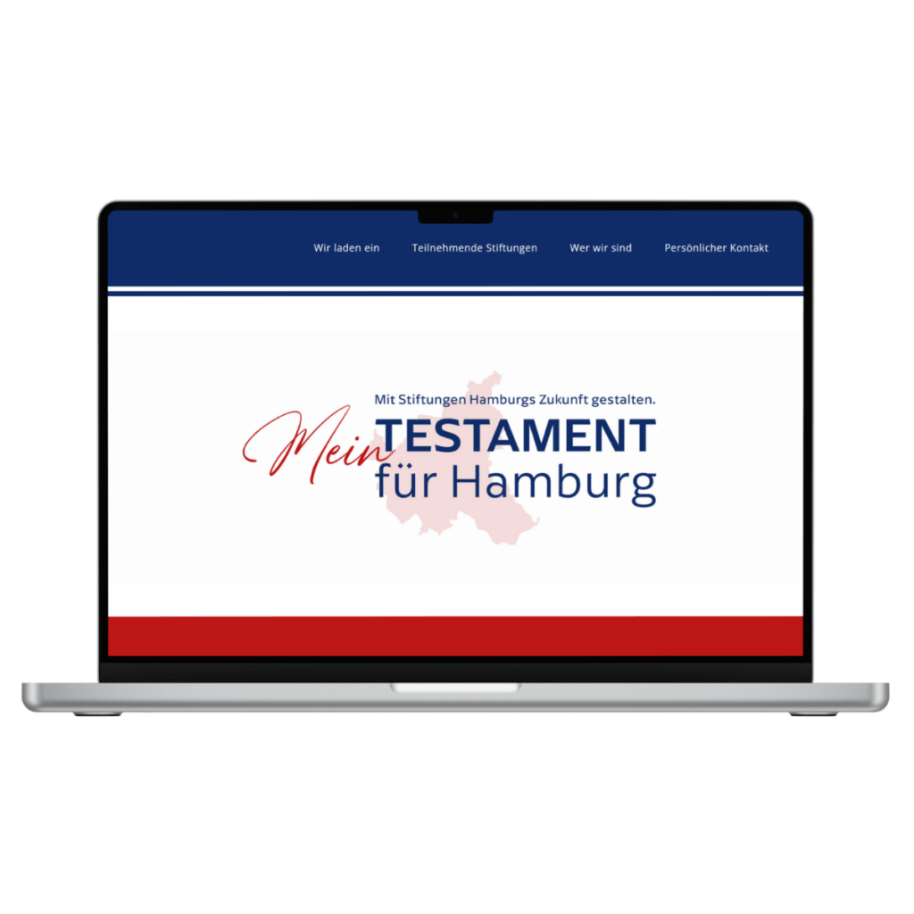 Mockup der Website Testament-für-Hamburg.de
