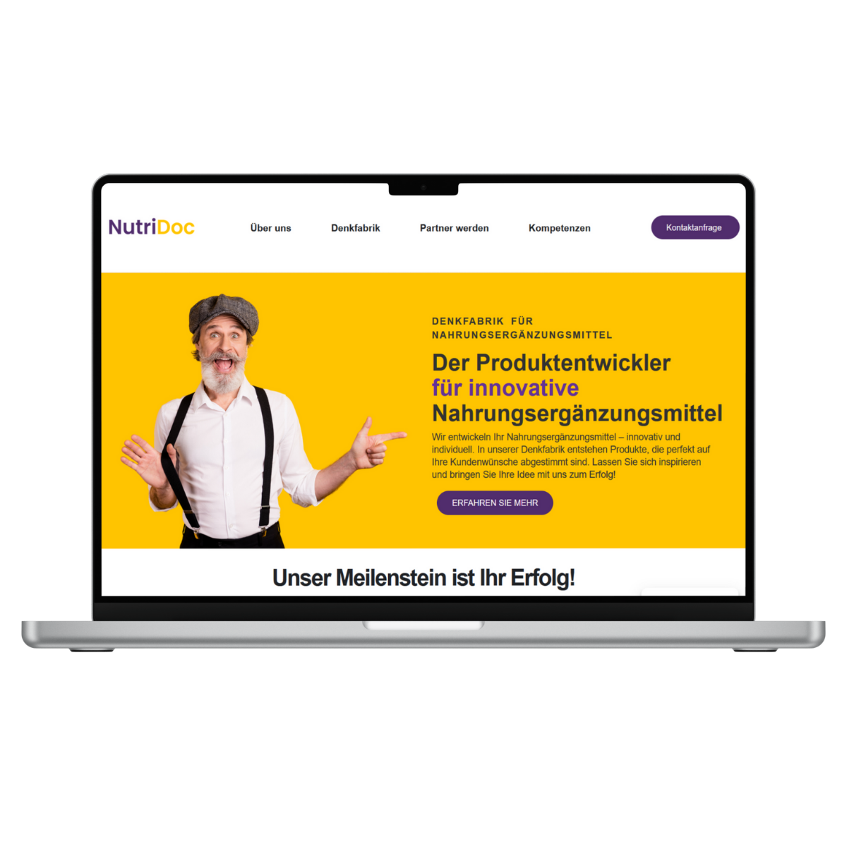 Mockup der Website NutriDoc.de