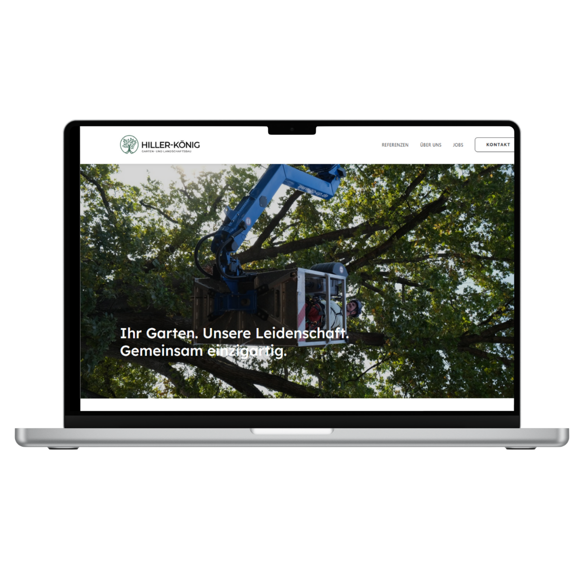 Mockup der Website Gartenbaufirma Hiller-König