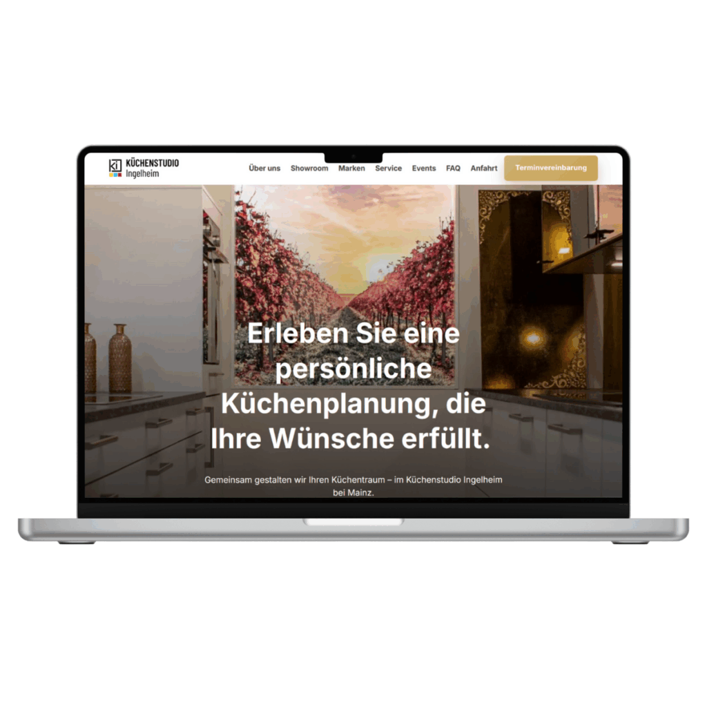 Mockup der Website Küchenstudio Ingelheim