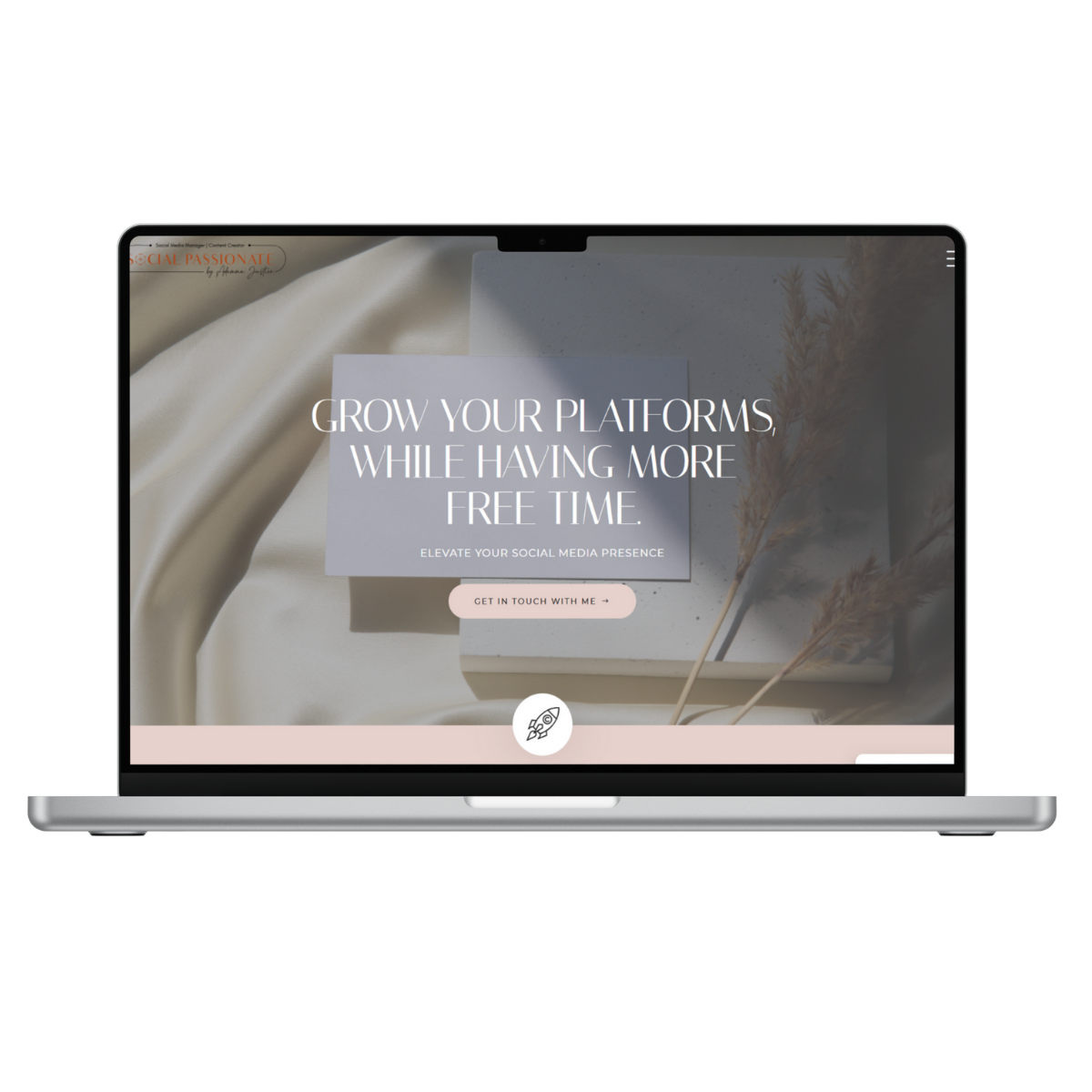 Mockup der Website Socialpassionate.com